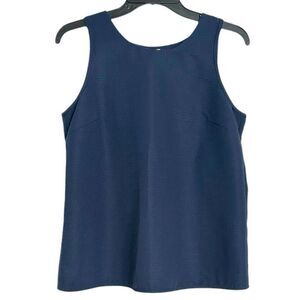 J. Crew Blue Crossed-back jacquard tank top Size 6 New with Tags